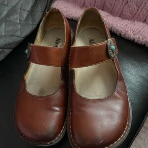 Alegria Brown Mary Jane Shoes